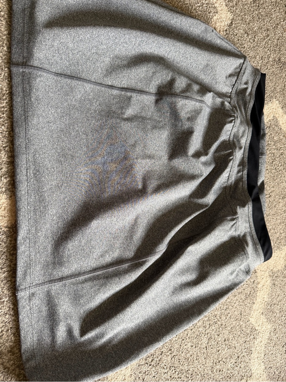 Women’s Gray Athletic Skirt with Black Waistband